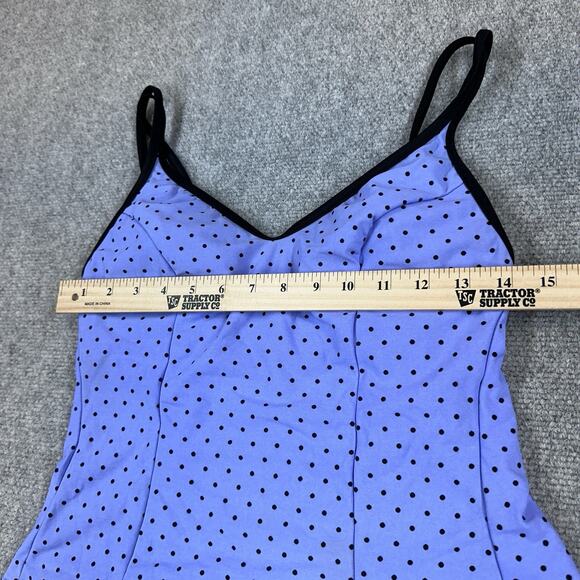 Miraclesuit 3-piece Polka Dot Tankini Swimsuit Set Size 10 Skirted Bottom Bra - Picture 4 of 15